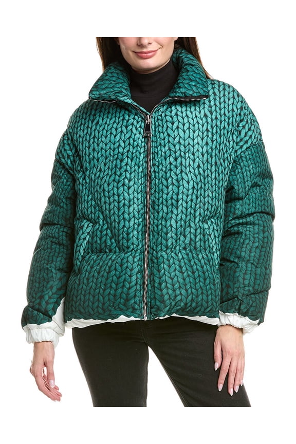 womens  Trompe Puffer Jacket, 0, Green