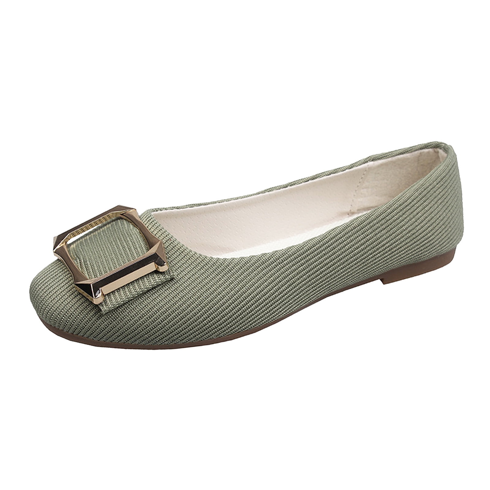 KI 8jcuD Woolrich Slippers Women Women Square Buckle Flat Shoes