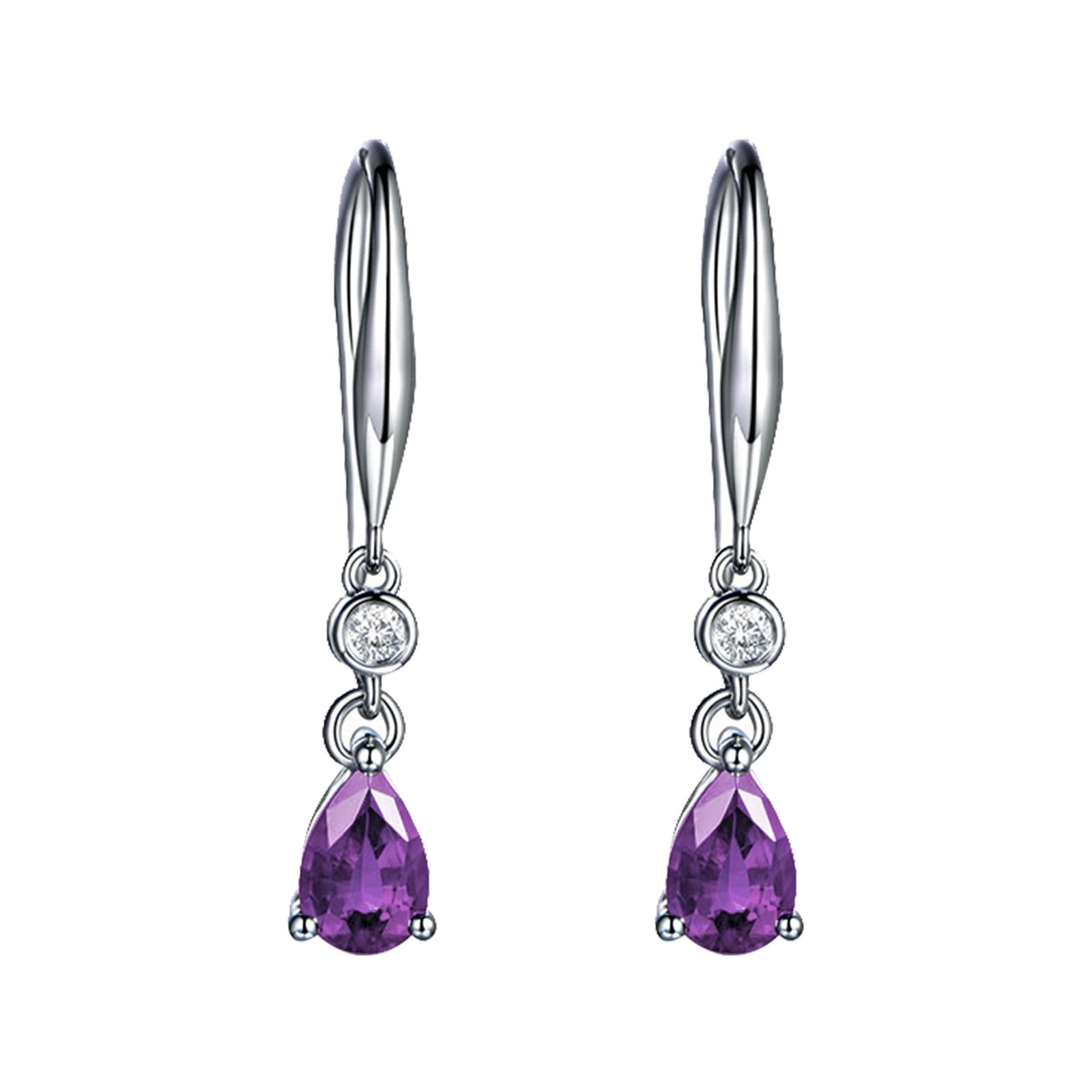 ⭐︎Photo⭐︎ KI-8jcuD Earrings Silver Stud Fashion Diamond Gem Drop