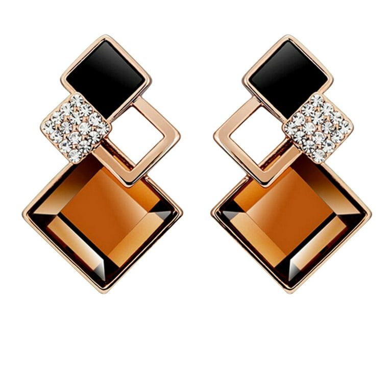 KI 8jcuD Extra Long Post Stud Earrings Rhinestone Fashion Korean