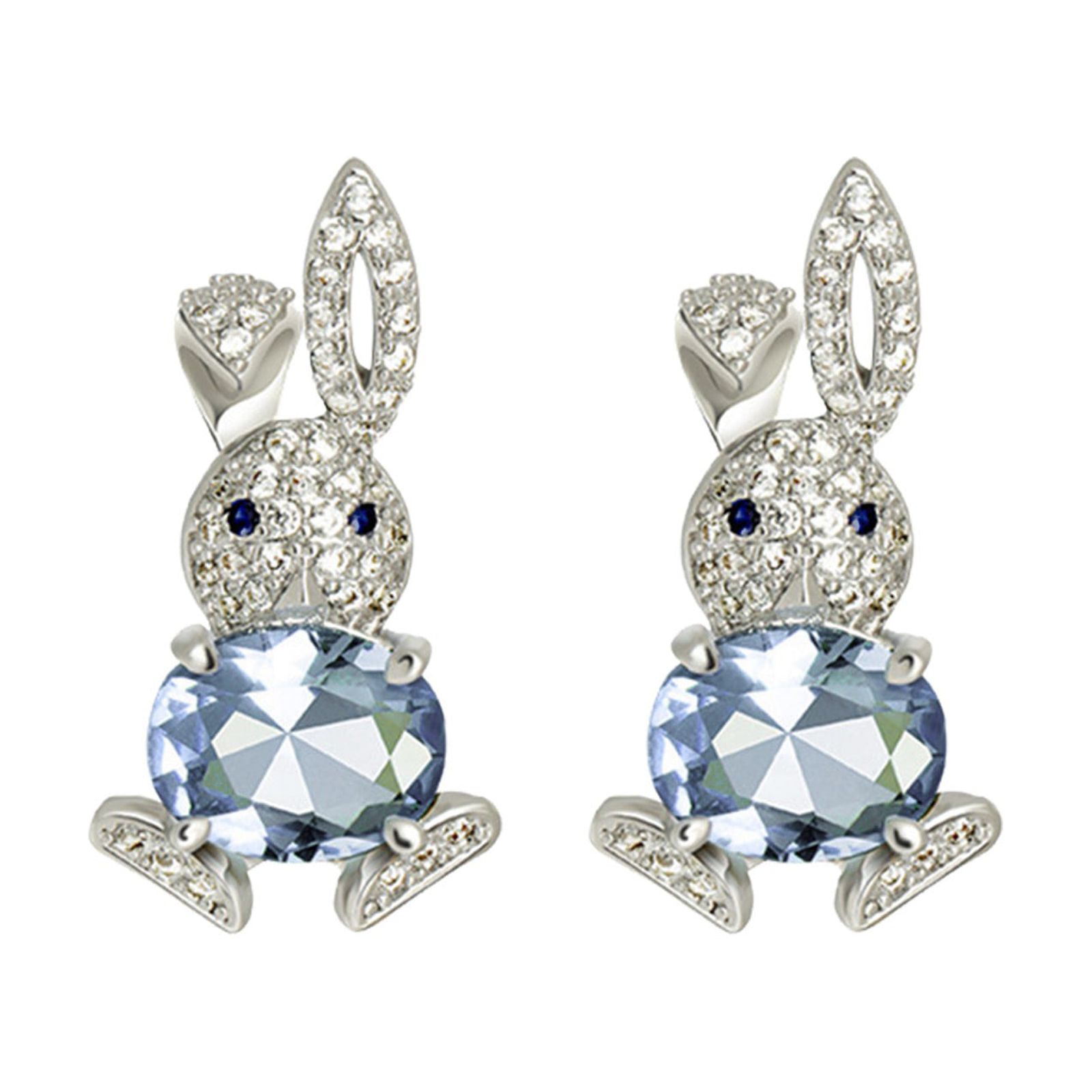 KI8jcuD Long Post Earrings Thick Earlobes Cute Rabbit Earrings Cartoon