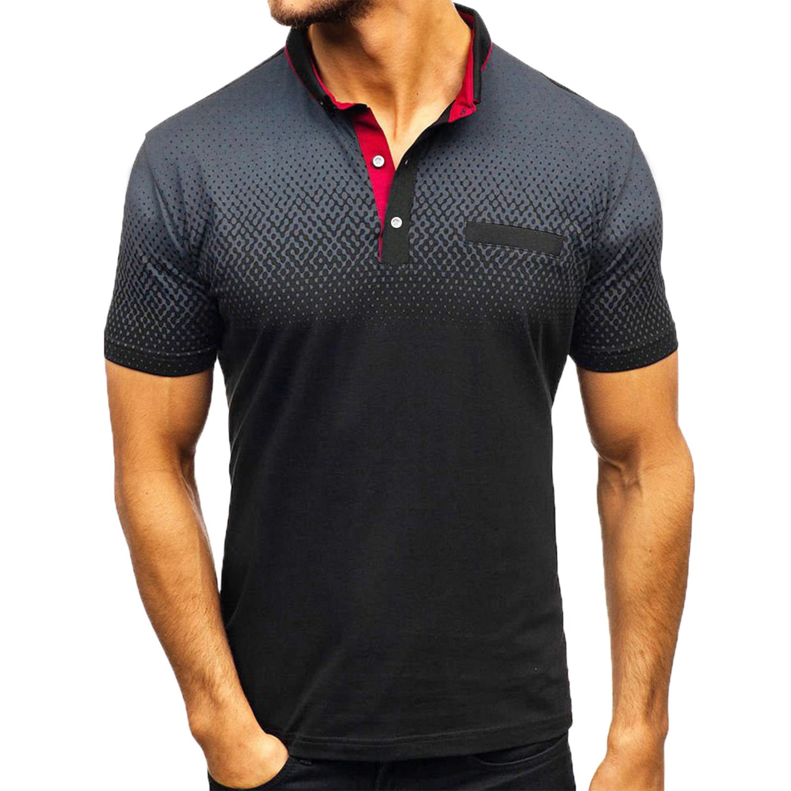 designer black polo shirt