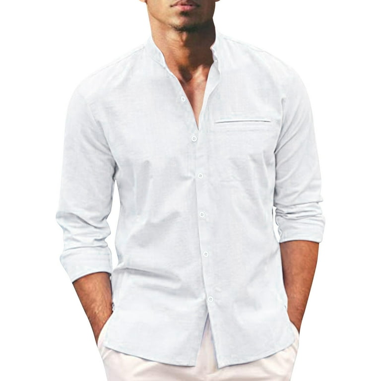 Printed Cotton Slim Fit Mens Work Wear Shirt