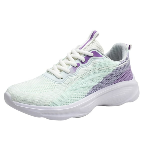 KI-8jcuD Shoes For Diabetic Women Fashion Autumn Women Sports Flat Bottom Non Slip Lightweight Lace Up Comfortable Colorblock Simple Design Casual Style Women'S Wedge Sneaker Sneaker Boots For Women