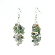 KI-8jcuD Sterling Silver Earrings Gold Natural Chips Stones Dangle Earrings For Women Reiki Long Dangle Hook Eardrop Gift For Her Valentine With Pouch Leather Earrings Wooden Hoop Earrings Women Fas