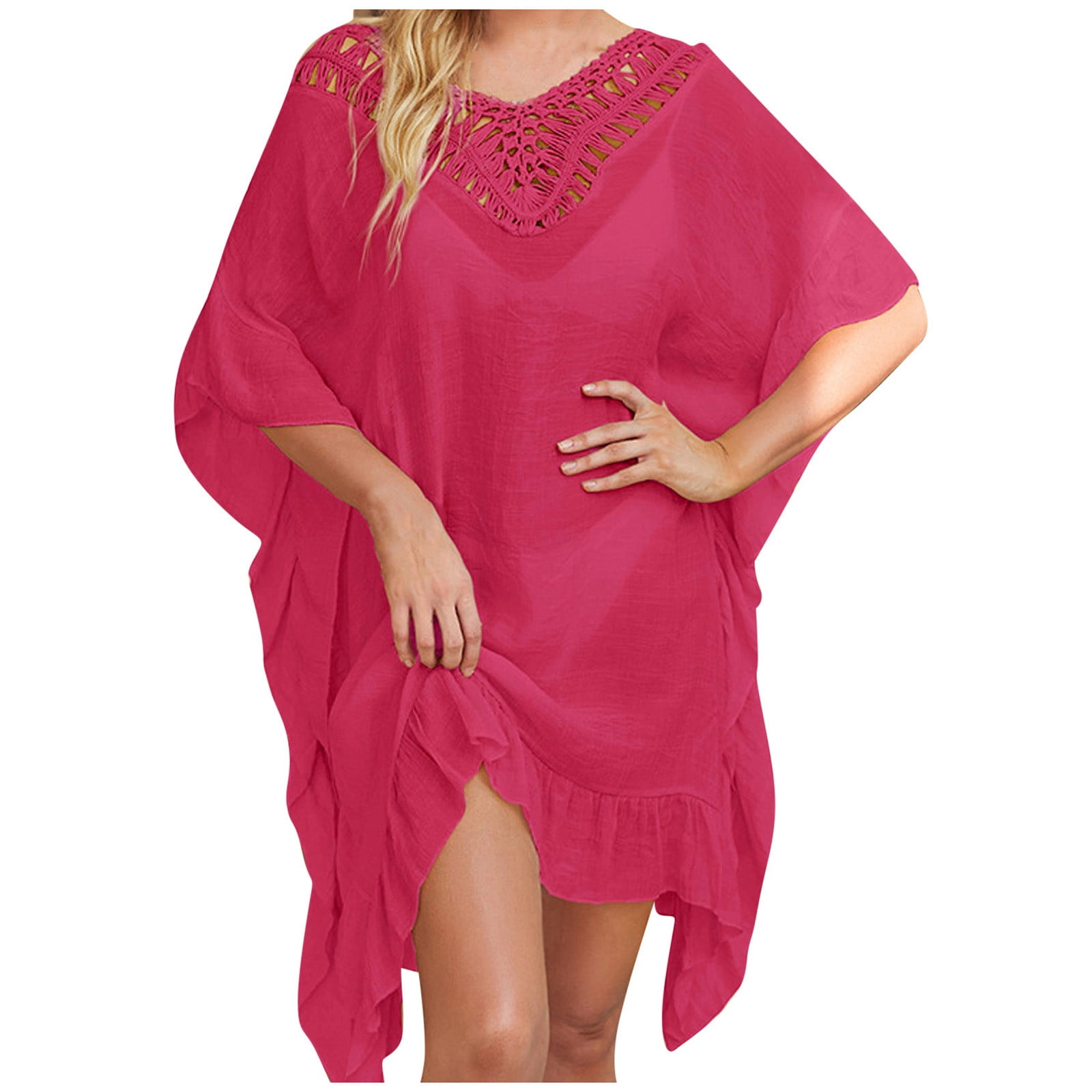 KI8jcuD Swimwear Cover Up For Women Womens Ruffle Skirt Straps Leak