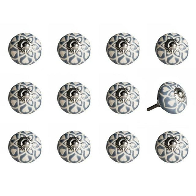 KI1217 Knob It - Gray, Cream & Silver - Pack of 12