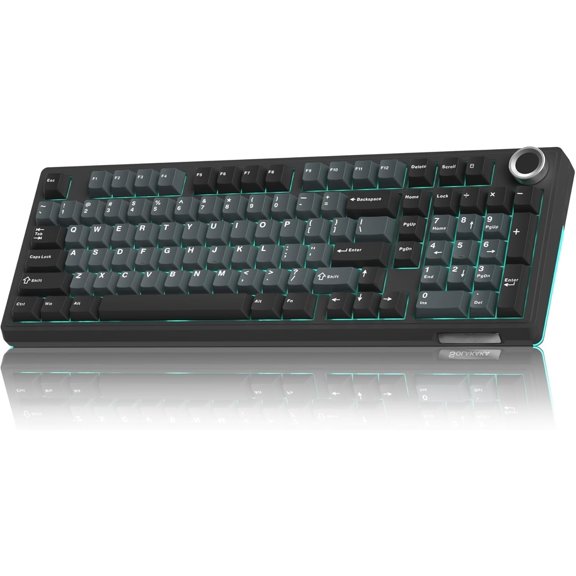 KI99 Pro  Mechanical Keyboard Quiet ,Hot Swappable Pre-Lubed Switches Silent Keyboard with RGB Backlit,Gasket Structure Computer Gaming Keyboards(BlackBlue, Silent )