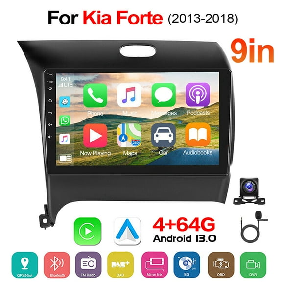 for KIA Cerato K3 Forte Radio 2013-2018 with Built-in DSP Wireless Carplay Android Auto with Backup Camera 9 IPS Touch Screen GPS Navigation (2G+32G+Carplay)