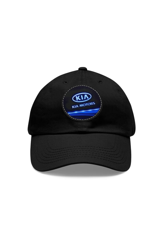 KIA Dad Hat with Leather Patch (Round)