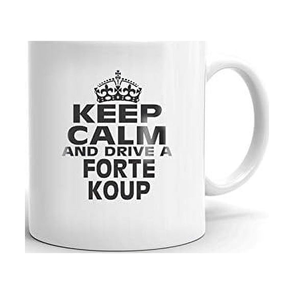 KIA FORTE KOUP Keep Calm and Drive Coffee Tea Ceramic Mug Office Work Cup Gift 15 oz