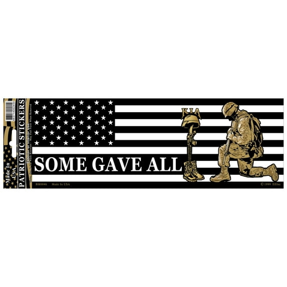 KIA Some Gave All Patriotic Bumper Sticker