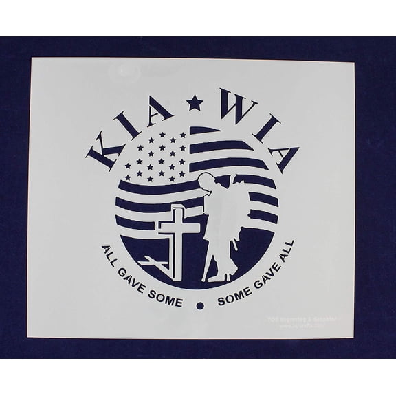 KIA-WIA Flag Stencil 12" x 14" Painting/Crafts/Templates