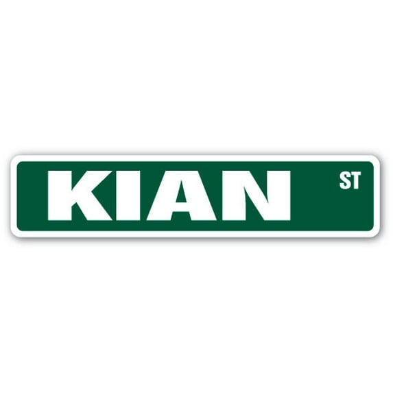 KIAN Street Sign Childrens Name Room Sign | Indoor/Outdoor | 24" Wide