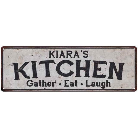 KIARA's Kitchen Rustic Chic Decor Gift 8x24 Sign 108240051138