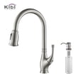 thumbnail image 1 of Kibi Summit Single Handle Pull Down Kitchen Sink Faucet with Soap Dispenser, 1 of 3