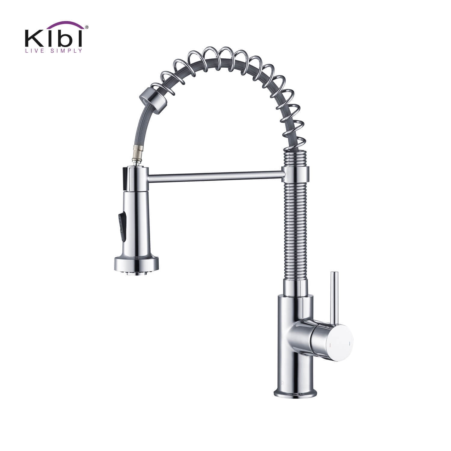 Kibi Aurora Single Handle Pull Down Kitchen Sink Faucet