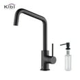 thumbnail image 1 of Kibi USA Single-Hole 1-Handle Kitchen Bar/Prep Sink Faucet Matte Black W/ Soap Dispenser, 1 of 5