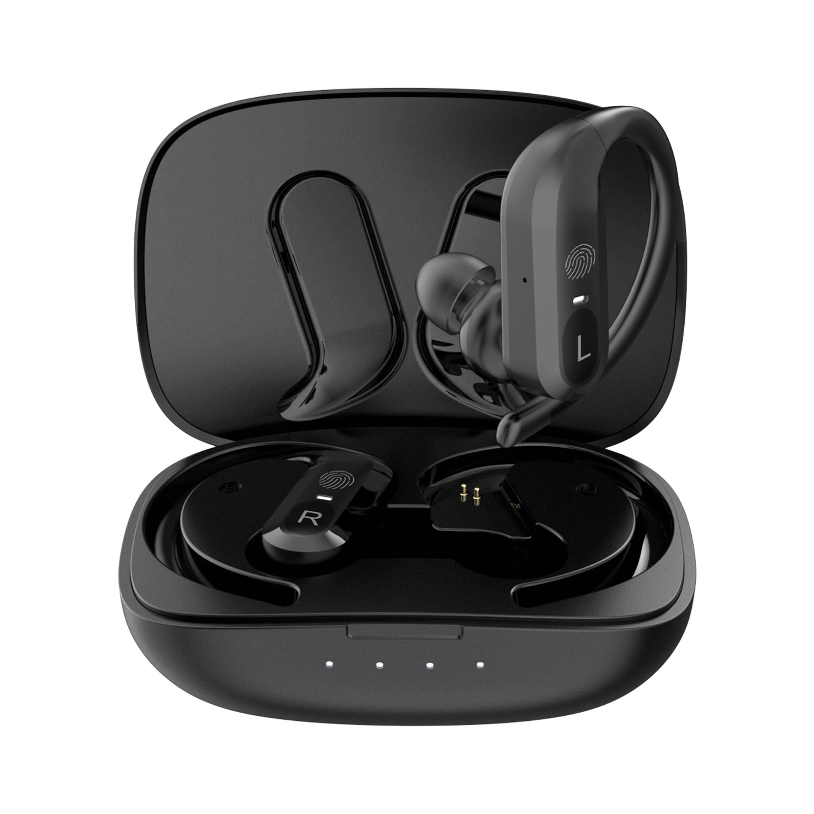 KIBVOE Rechargeable Sound Amplifier Digital Adults Seniors Amplifier, Mini Completely-in-Canal Sound Amplifier, Comfortable Wearing , Black, Pair