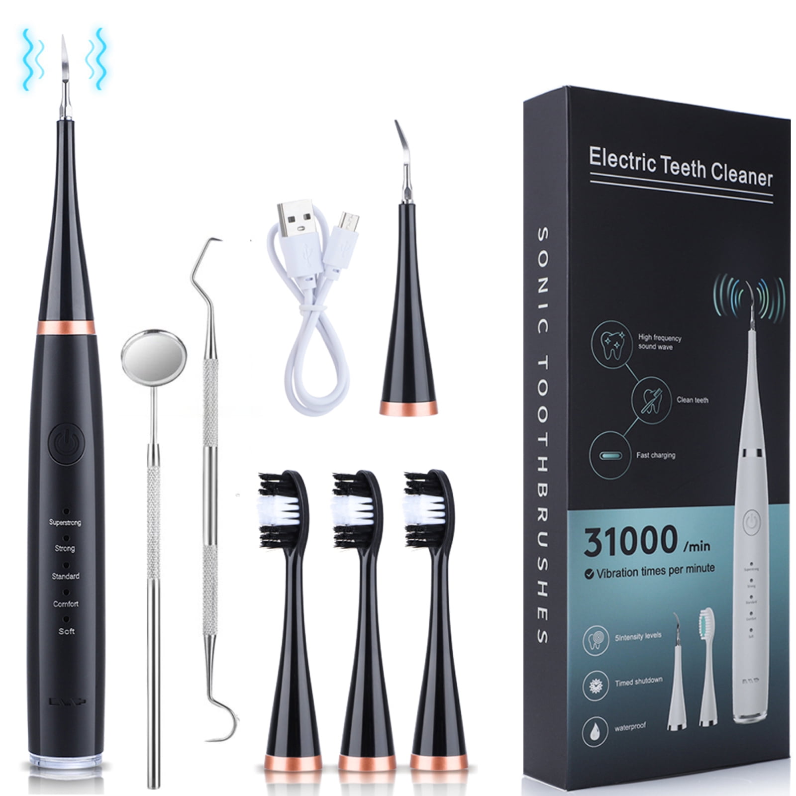 KIBVOE Remover for Teeth ,Ultrasonic Teeth Cleaner, Electric Ultrasonic