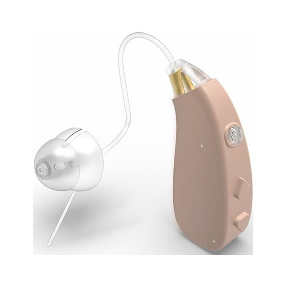 KIBVOE Sound Amplifier for Ears, rechargeable battery-powered sound amplifier, Universal Fit Behind the Ear for Adults Seniors(Beige)