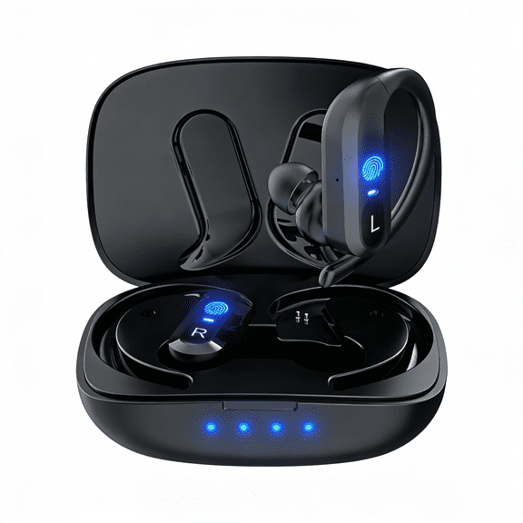 KIBVOE Hearing Aids with Noise Cancelling, Rechargeable Mini in-Ear Digital Hearing Aids for Seniors, 1 Pair (Black)