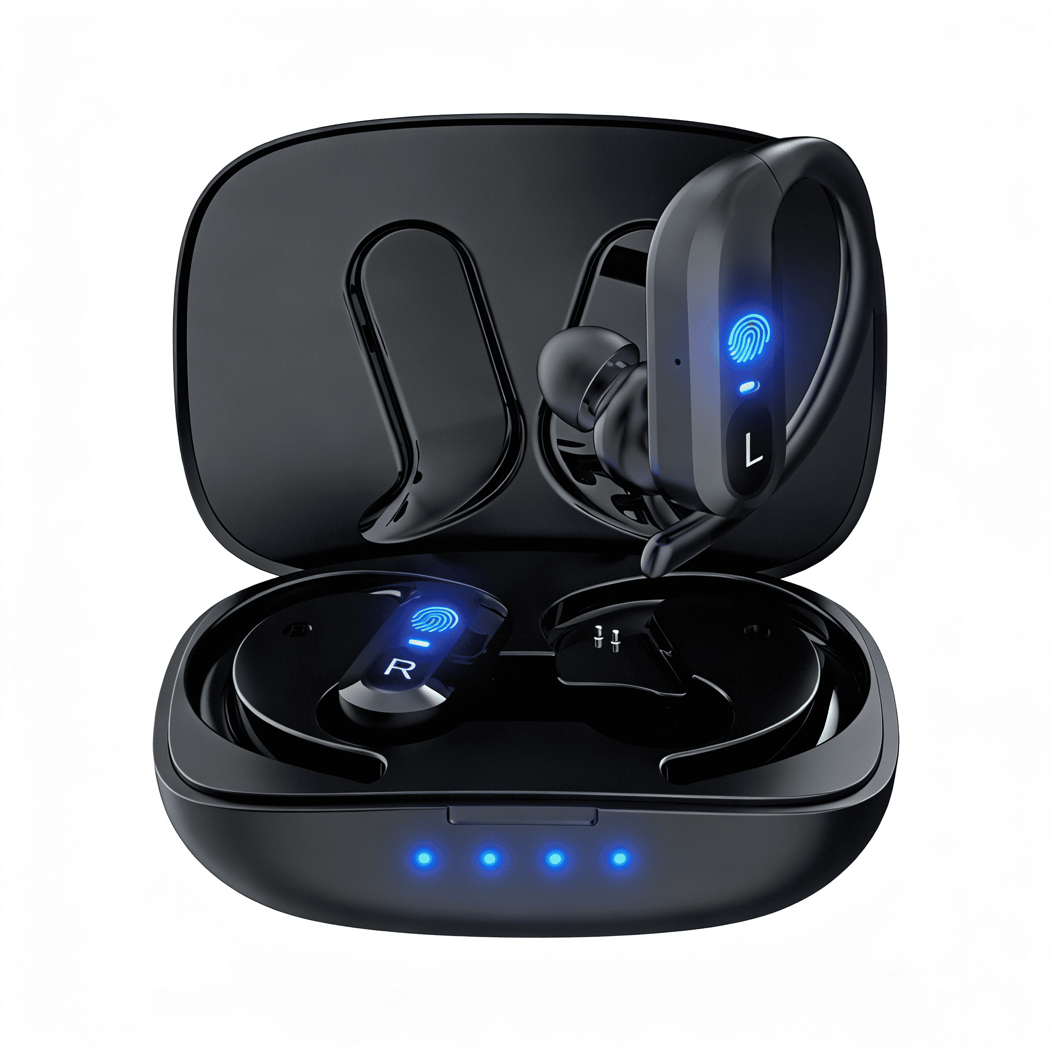 KIBVOE Hearing Aids with Noise Cancelling, Rechargeable Mini in-Ear Digital Hearing Aids for Seniors, 1 Pair (Black)
