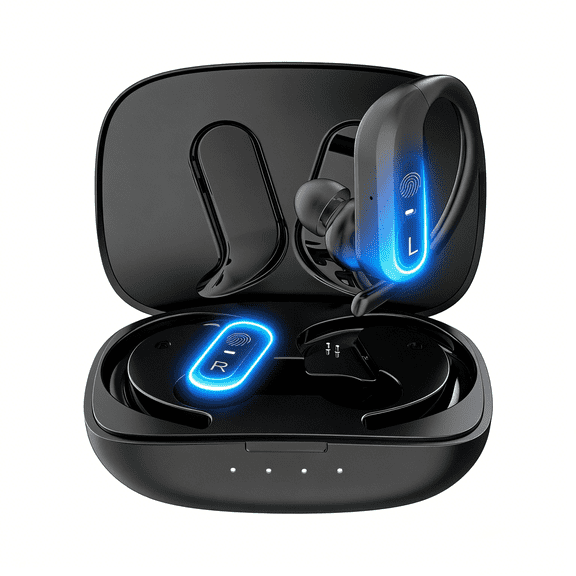 KIBVOE Hearing Aids with Noise Cancelling, Rechargeable Mini in-Ear Digital Hearing Aids for Seniors, 1 Pair (Black)