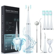 KIBVOE Ultrasonic Plaque Remover for Teeth Remover with USB Charging and Adjustable ModesWhite