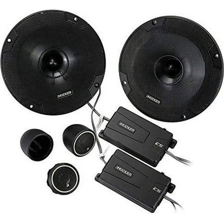 KICKER - CS Series 6-1/2" 2-Way Car Speakers with Polypropylene Cones (Pair) - Black