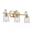 thumbnail image 1 of KICHLER Erta 24 in. 3-Light Champagne Bronze Bathroom Vanity Light with Clear Glass Shades, 1 of 11