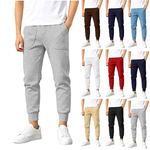 KICILVS Boys Tapered Jogger Sweatpants with Pockets Elastic Waist Comfortable Cuffed Pants for Athletic Wear and School 5-15 Years