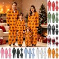 thumbnail image 1 of KICILVS Family Matching Christmas Pjs Cute Reindeer Onesie Pajamas Holiday Deer Hooded Zip Up Jumpsuit Sleepwear for Festive Cheer, 1 of 8
