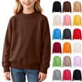 thumbnail image 1 of KICILVS Girls Knit Sweater Long Sleeve Crew Neck Jumper Tops Cute Fall Winter Knit Cozy Knitted Warm Soft Sweater Pullover 1-3 Years, 1 of 9