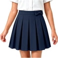 thumbnail image 1 of KICILVS Girls School Uniform Skirt Pleated Elastic Waist Pull on Skirts with Bow Back to School Outfits for Girls 5-15 Years, 1 of 6