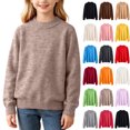 thumbnail image 1 of KICILVS Girls' Sweaters Long Sleeve Crew Neck Jumper Tops Cute Fall Winter Knit Cozy Knitted Warm Soft Sweater Pullover 1-3 Years, 1 of 9