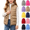 thumbnail image 1 of KICILVS Kids Puffer Vest Zip Up Quilted Sleeveless Jacket with Pockets Lightweight Warm Waistcoat for Winter Wear 4-15 Years, 1 of 9