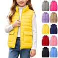 thumbnail image 1 of KICILVS Kids Puffer Vest Zip Up Quilted Sleeveless Jacket with Pockets Lightweight Warm Waistcoat for Winter Wear 4-15 Years, 1 of 9