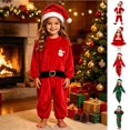 thumbnail image 1 of KICILVS Kids Santa Claus Costume, Fuzzy Warm Red Romper with Hat, Cute Christmas Cosplay Set for Holiday Party Wear, Size 1-6 Years, 1 of 8