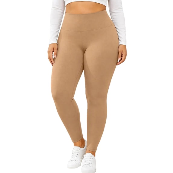 KICILVS Leggings For Women High Waisted Compression Fit Yoga Pants Casual Stretchy Pants for Gym Running Active Daily Wear Khaki