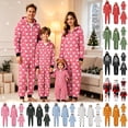 thumbnail image 1 of KICILVS Matching Christmas Pajamas Family Cute Reindeer Onesie Pajamas Holiday Deer Hooded Zip Up Jumpsuit Sleepwear for Festive Cheer, 1 of 8