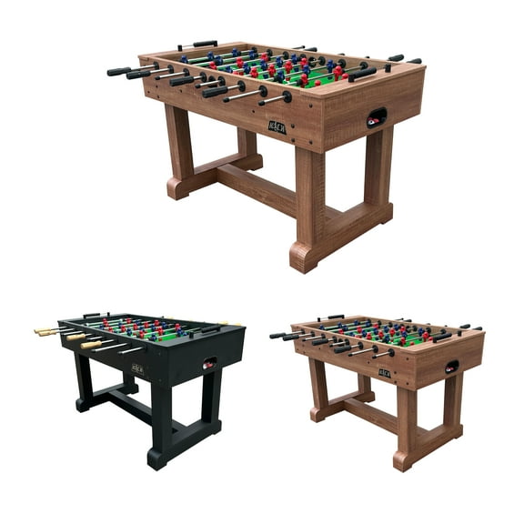 KICK Brigade New Foosball Table Brown, 55" x 30" x 35"