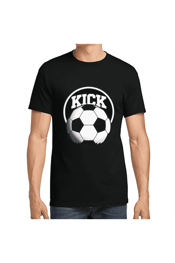 KICK, Men's & Big Men's Graphic Tee 100% Cotton T-Shirt Tee with Short Sleeves, Sizes S-3XL