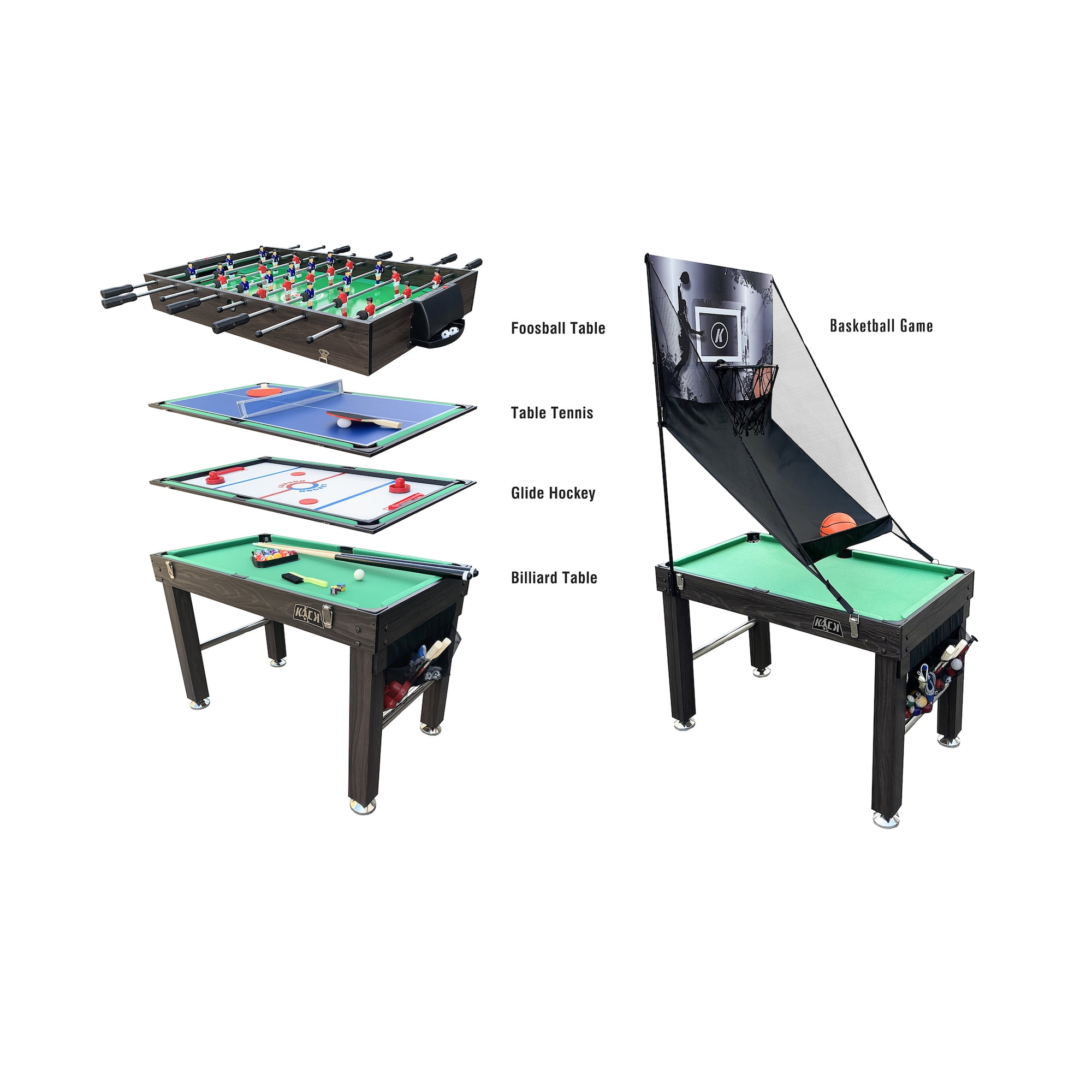 Best Choice Products 2x4ft 10-in-1 Combo Game Table Set W/ Hockey,  Foosball, Pool, Shuffleboard, Ping Pong - Dark Wood : Target