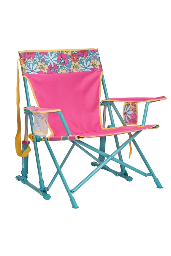 Kickback Rocker Low Profile Rocking Camp Chair, Summer Floral