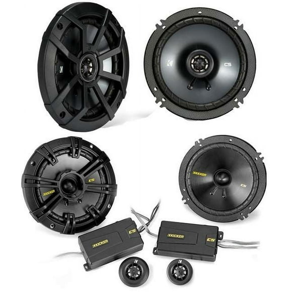 KICKER 43CSS654 6.5" Component Speakers (2) + (2) 43CSC654 6.5" Component Car Speakers Package