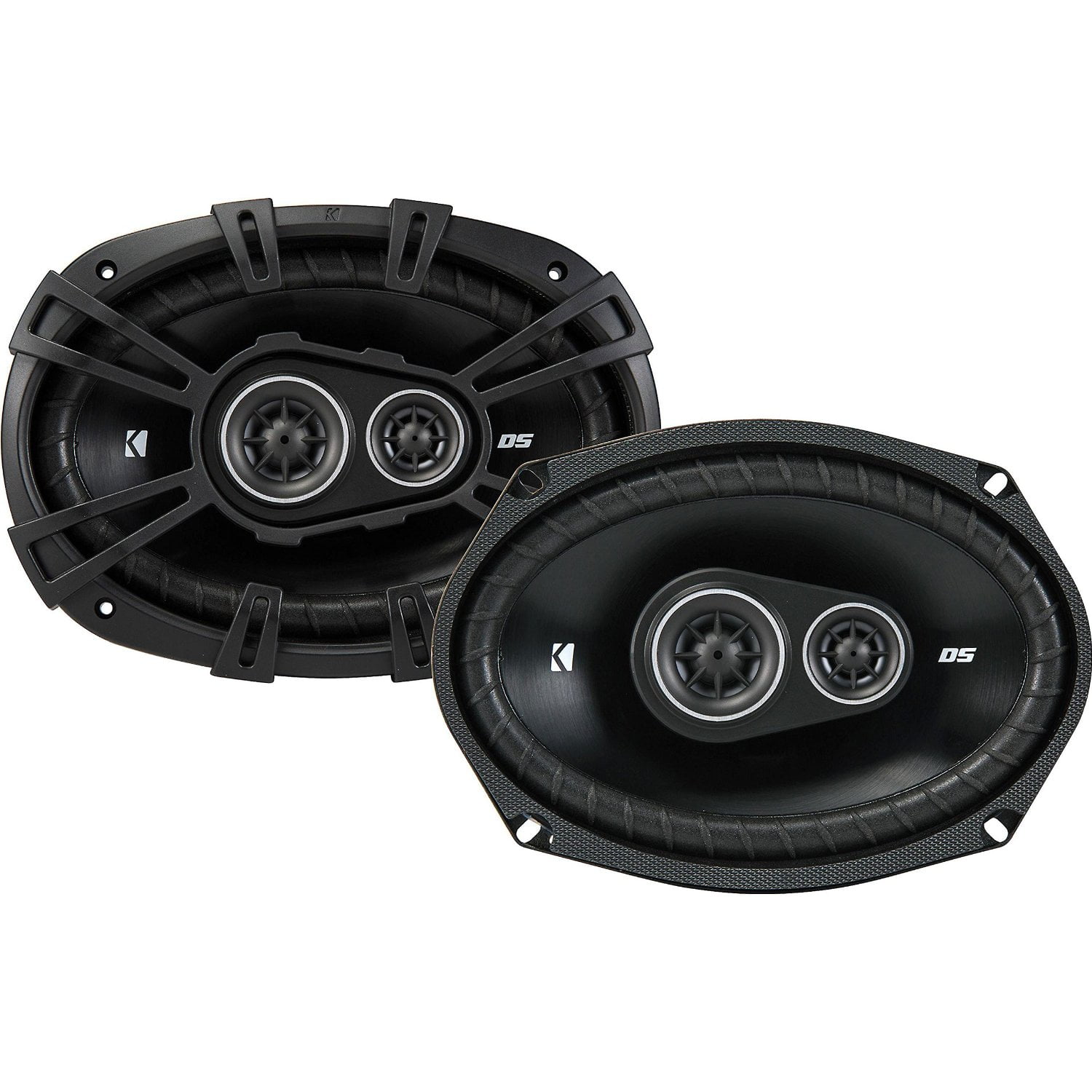 KICKER 43DSC69304 6x9-Inch 3-Way Car Speakers, 4-Ohm RMS