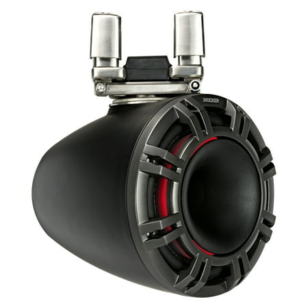 KICKER 44KMTC94 - KMTC Series 600W 4-Ohm 9" Charcoal Horn-Loaded Wake Tower Speakers, Pair