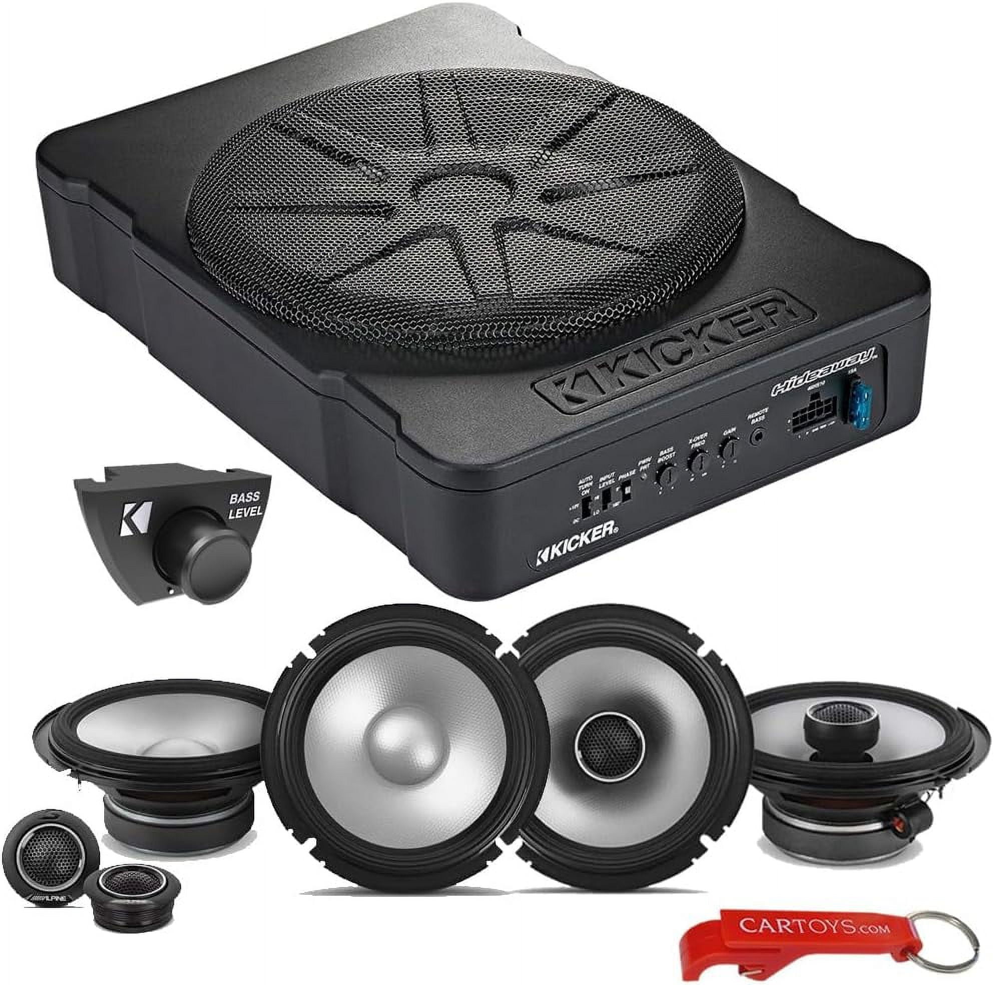 KICKER 46HS10 Hideaway Series Powered 10" Subwoofer, Alpine 2Way 6.5