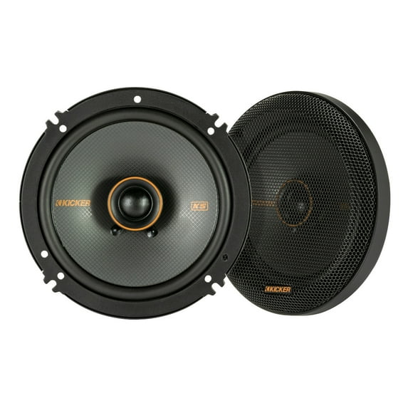 KICKER 47KSC6504 KS Series 6.5 Inch 100 Watt RMS 2 Way Coaxial Speaker w/ Grille